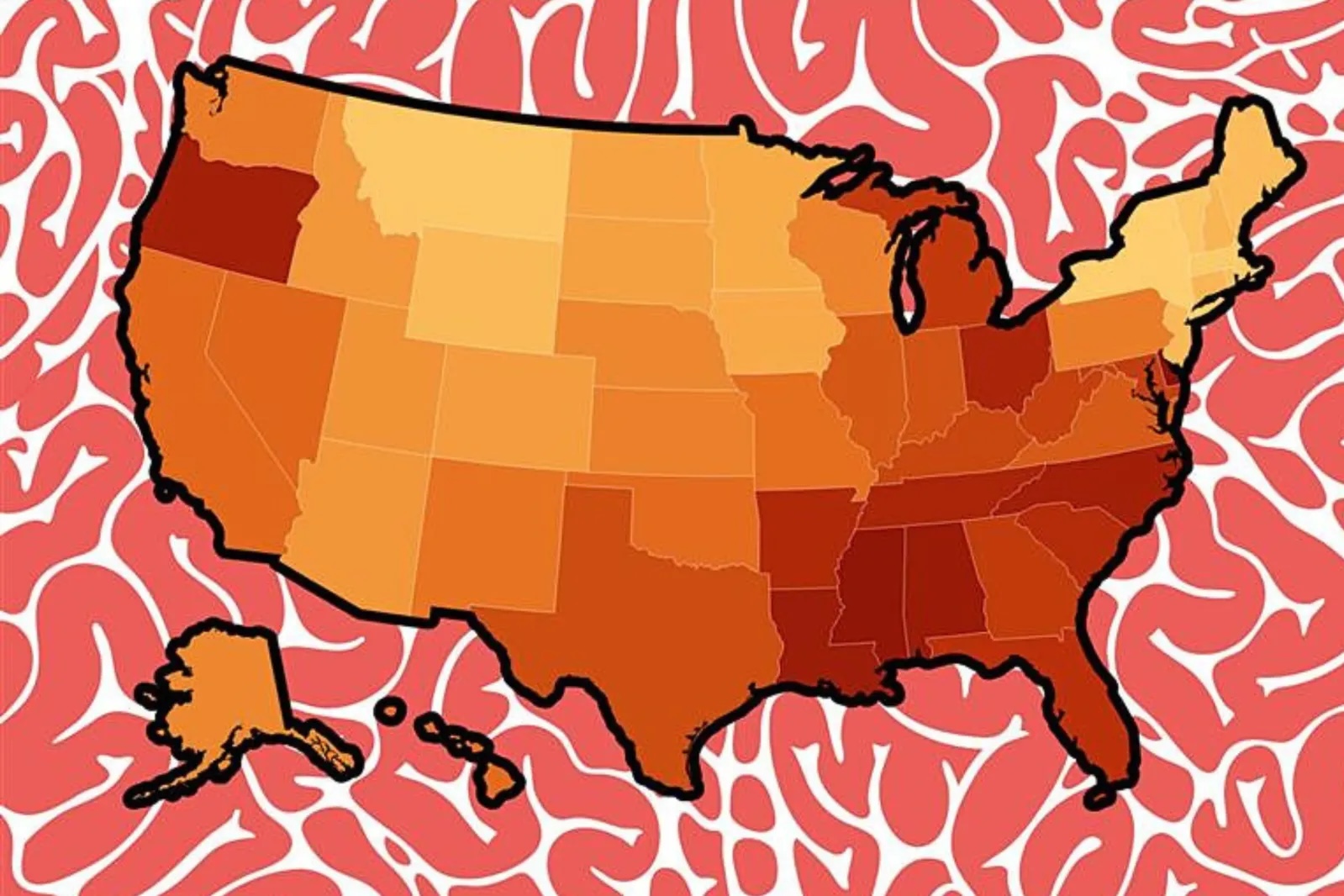 Map Shows States With Highest Stroke Death Rates